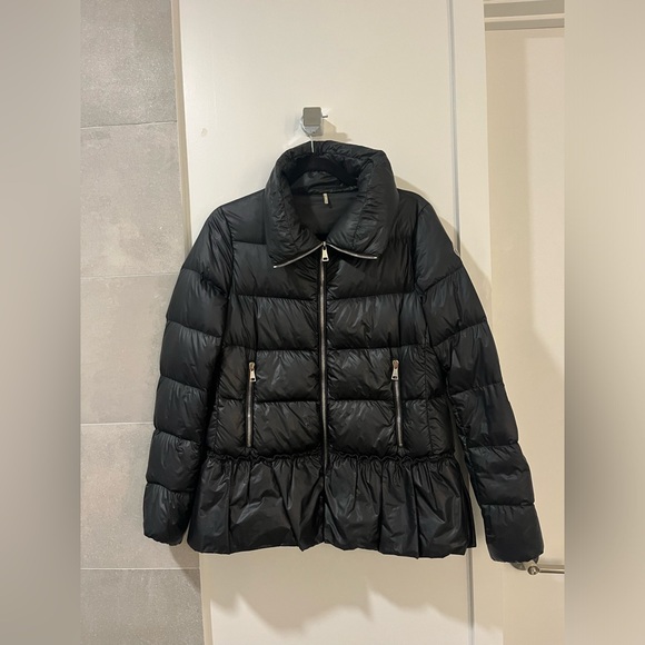MONCLER Anet Down Puffer Peplum Jacket Coat RARE Black Size 0 fits XS-S - Picture 3 of 11